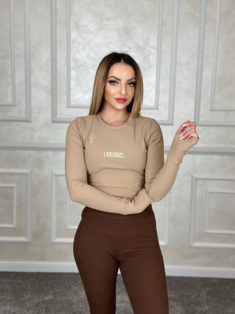 Body dama cu maneca lunga maro [1]