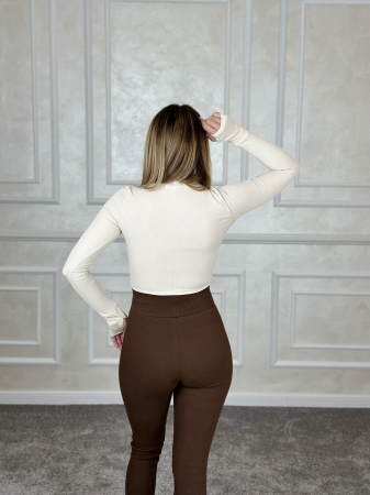 Body cu maneca lunga bej [2]