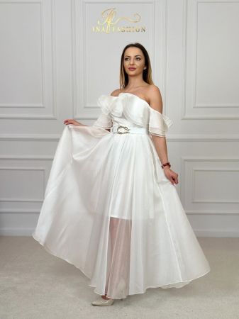 Rochie baby-doll alba [2]