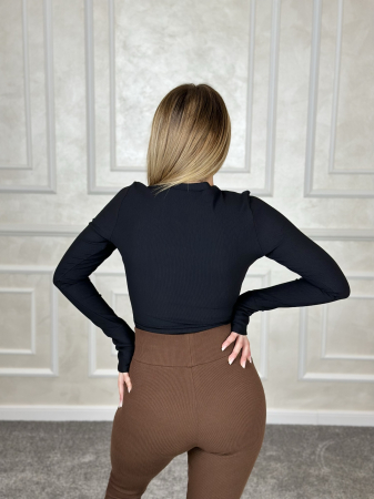 Body negru dama cu maneca lunga [3]
