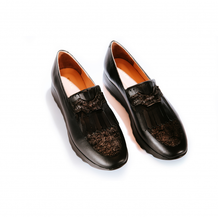 Pantofi dama, negru  Sarpe 100%, Piele Naturala,  Marime 38 EU [1]