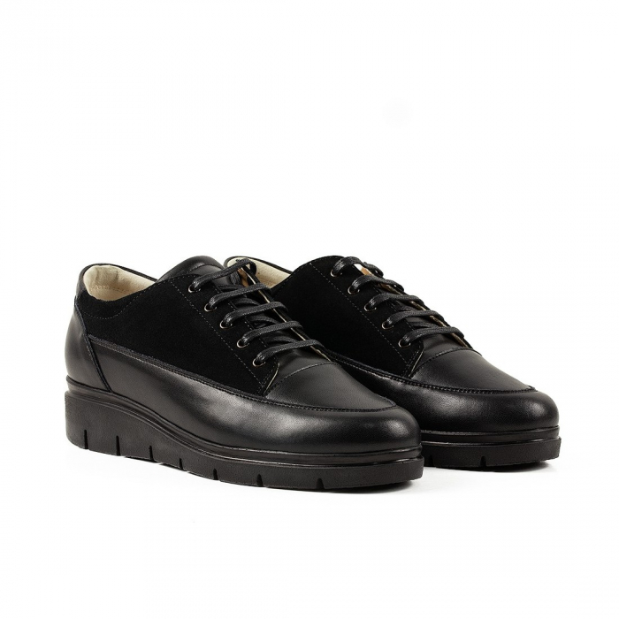 Pantofi sport 100%, Piele Naturala Urban Sneakers 7943 Negru  38EU [2]