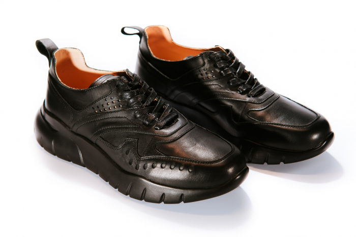 Pantofi sport Peter  Urban Sneakers Negru Box  100%, Piele Naturala [4]