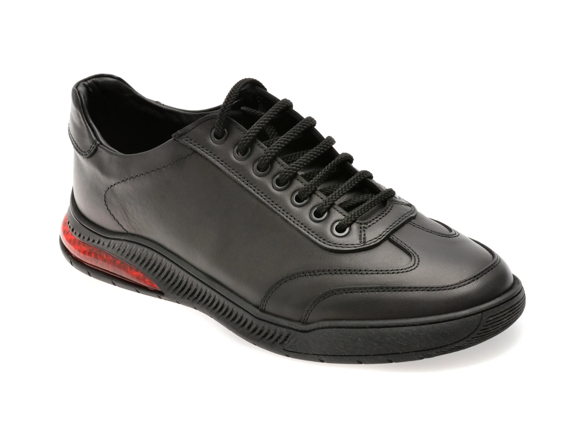 Pantofi sport Otter negri barbati din piele naturala [2]