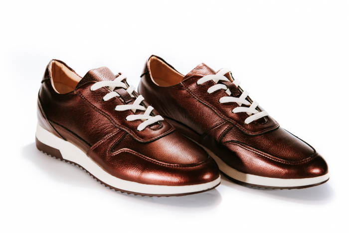 Pantofi sport 100%, Piele Naturala,  Urban Sneakers Bordo  Sidef  35  EU [4]