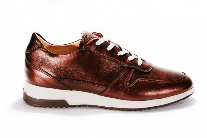 Pantofi sport 100%, Piele Naturala,  Urban Sneakers Bordo  Sidef  35  EU [2]