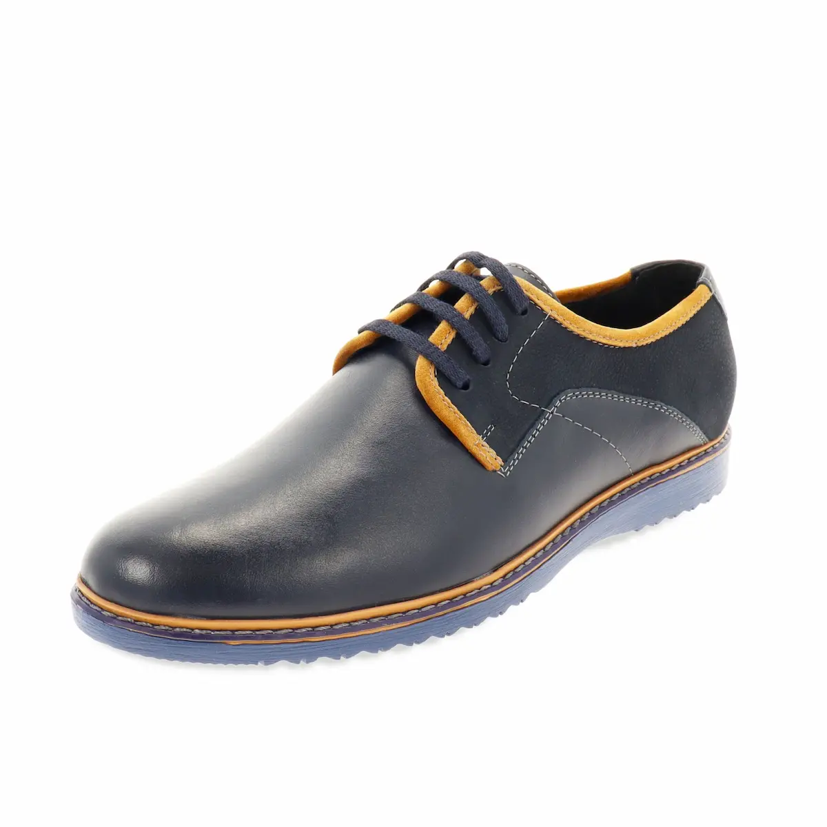 Pantofi sport bărbătești din piele naturală – albastru [2]