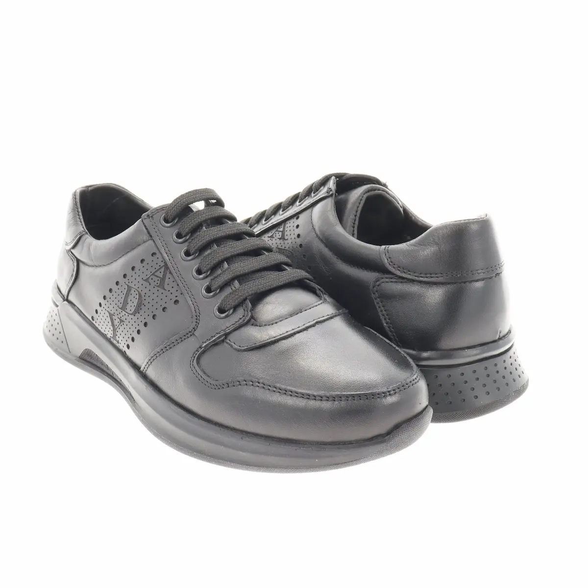 Pantofi sport bărbătești din piele naturală – negru [2]