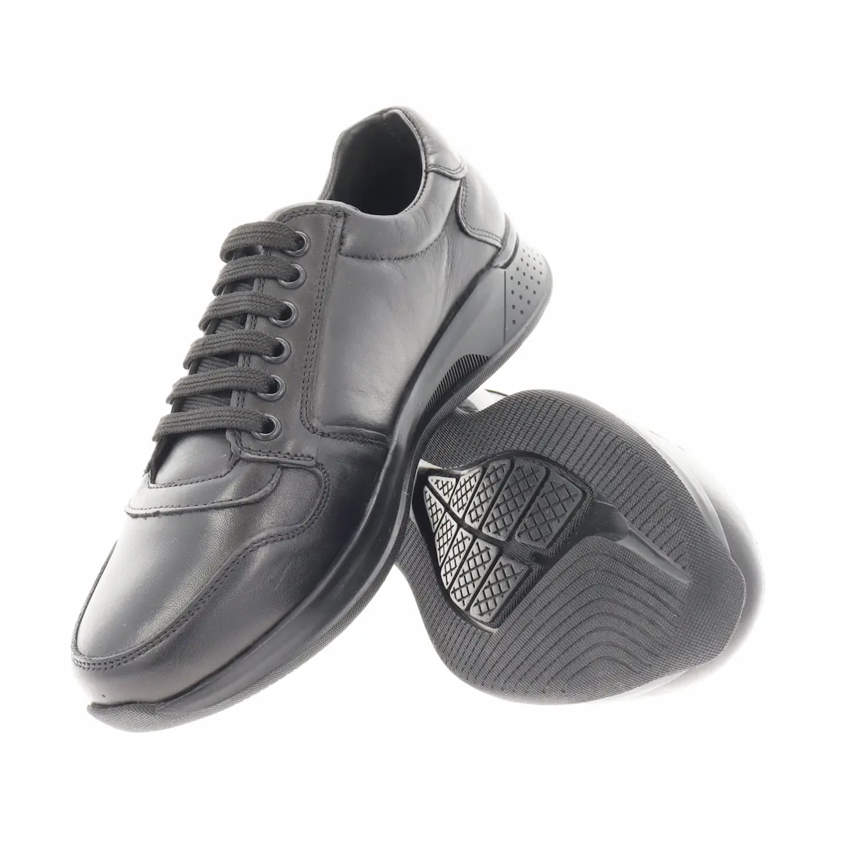 Pantofi sport bărbătești din piele naturală – negru [6]