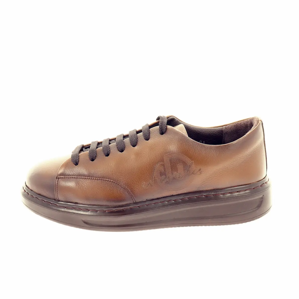 Pantofi sport bărbătești din piele naturală – maro [6]