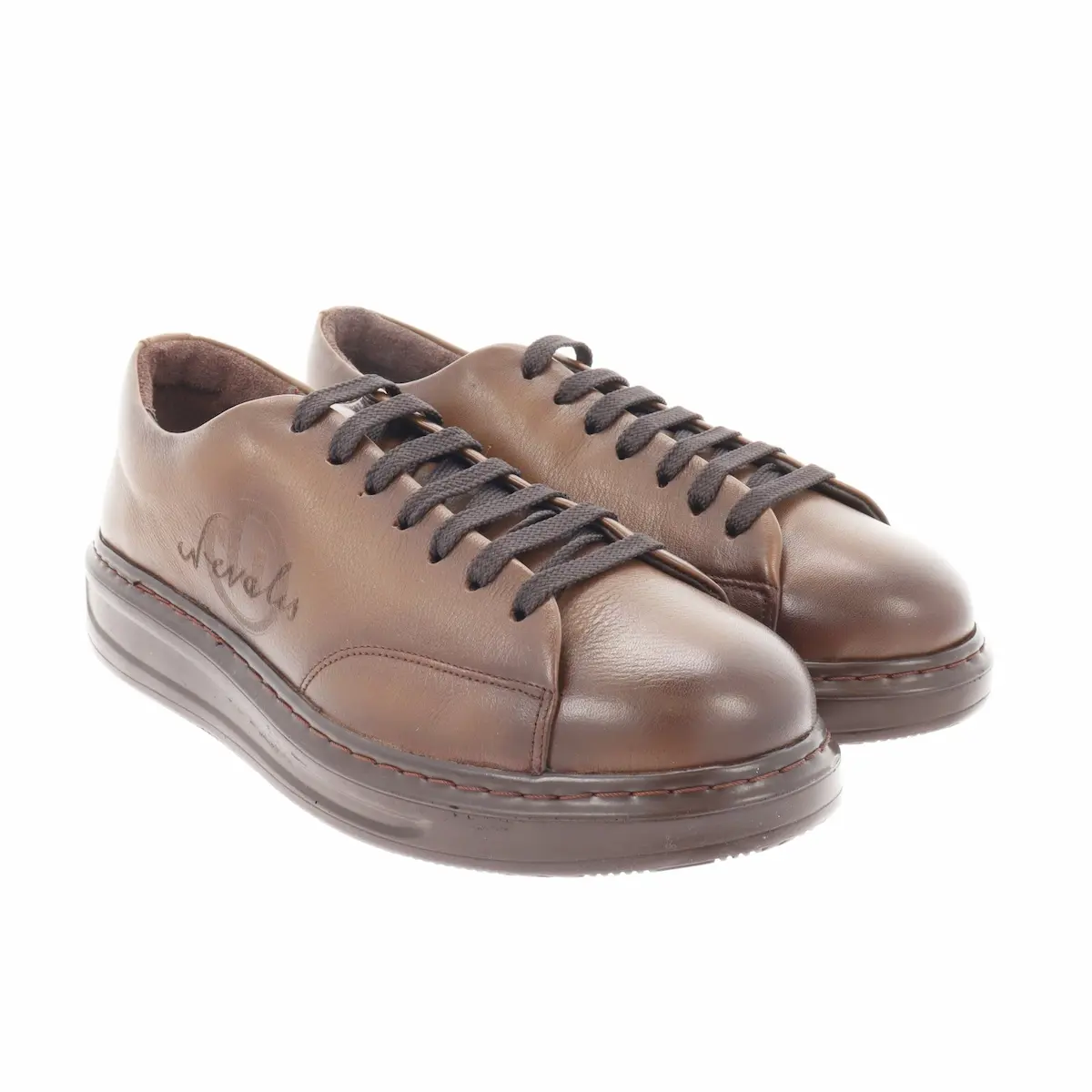 Pantofi sport bărbătești din piele naturală – maro [3]