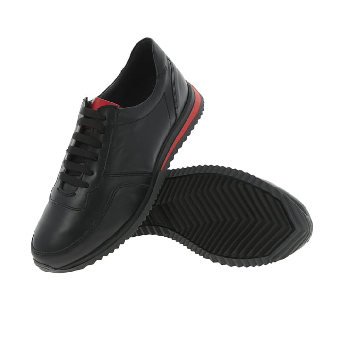 Pantofi Sport din Piele Naturală Negru – Urban Sneakers PAS [6]