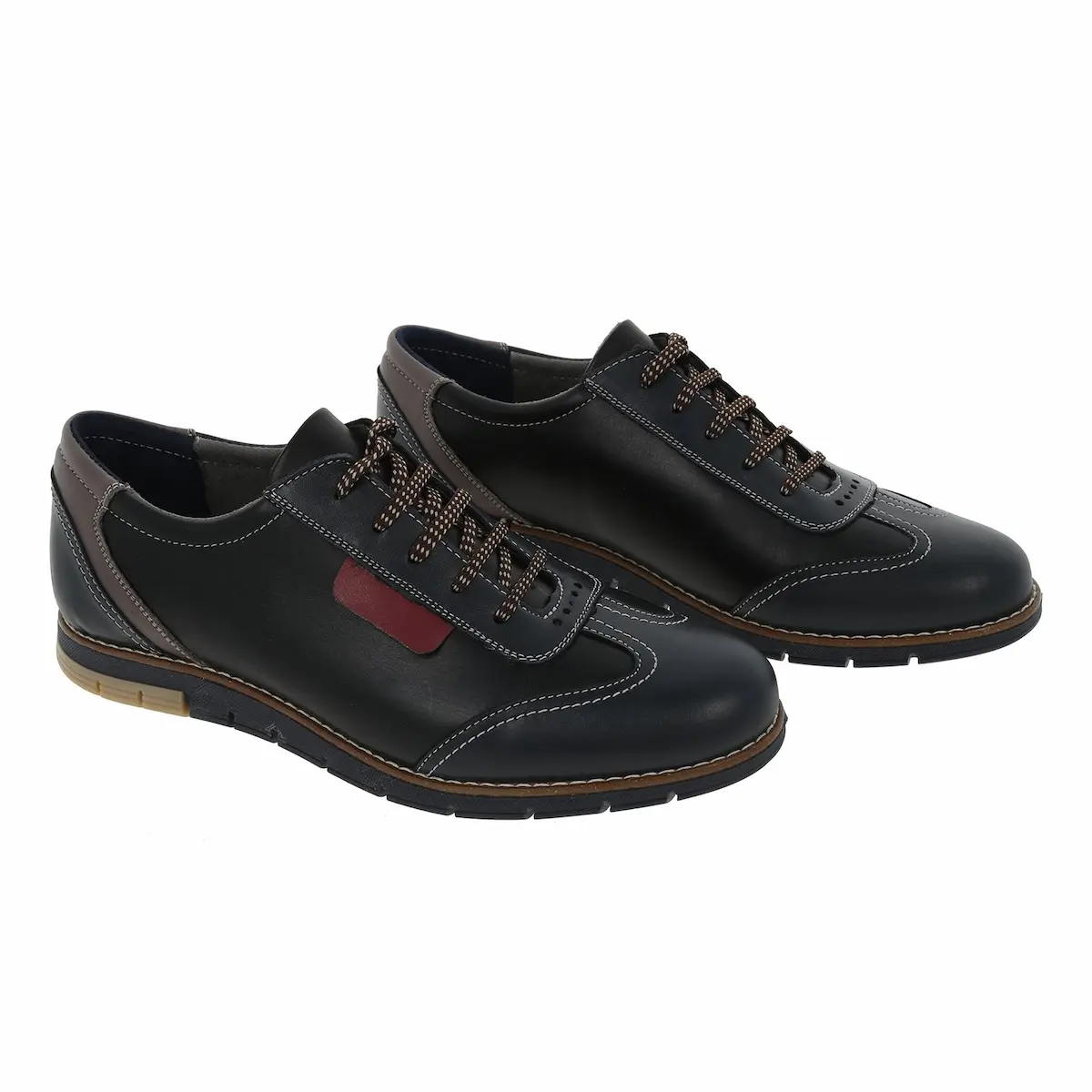 Pantofi Sport Moldoveanu  Gri AS0067 din Piele Naturală – Bărbați | Incaltaminte Online [2]