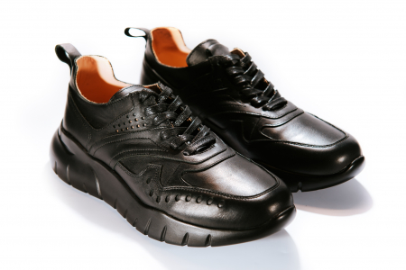 Pantofi sport Peter  Urban Sneakers Negru Box  100%, Piele Naturala [6]