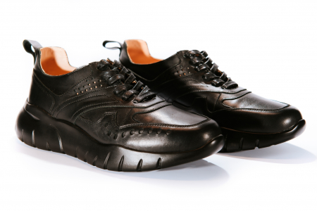 Pantofi sport Peter  Urban Sneakers Negru Box  100%, Piele Naturala [2]