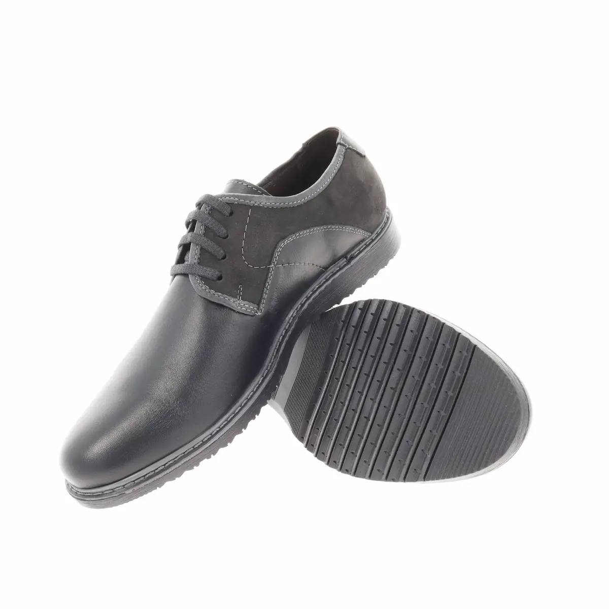 Pantofi sport bărbătești din piele naturală – negru [3]