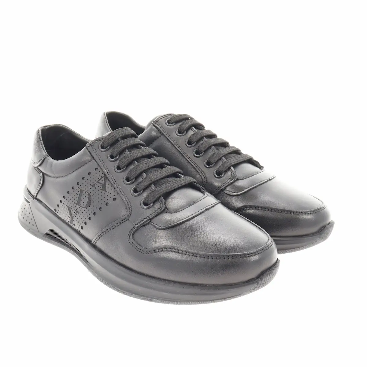 Pantofi sport bărbătești din piele naturală – negru [3]