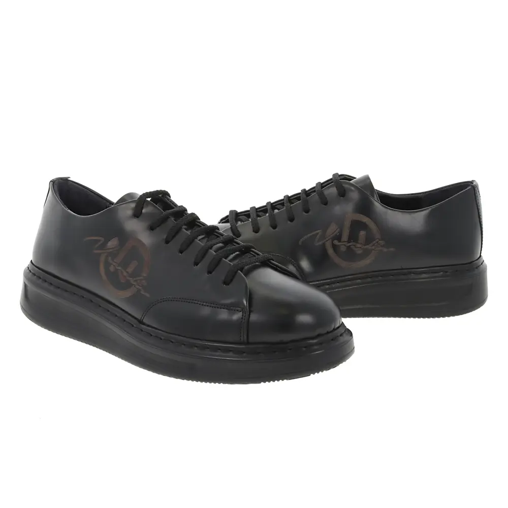 Pantofi sport pentru bărbați din piele naturală – negru [4]