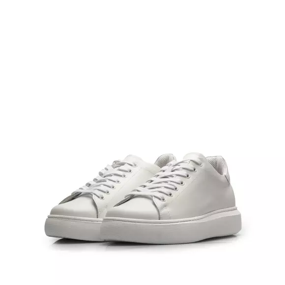Pantofi Casual - Sneakersi Leofex 881 Alb Box barbati din piele naturala