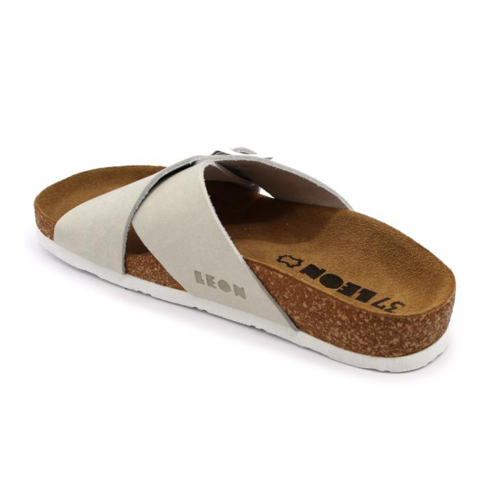 Papuci Leon 4053 alb ivory - dama [2]