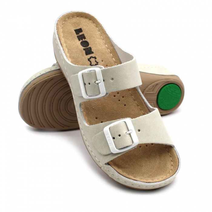 Papuci medicali Leon 908 alb ivory - dama [2]