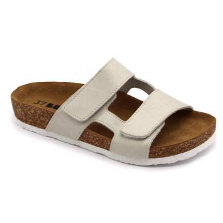 Încălțăminte Damă - Papuci Leon 4051 alb ivory - dama