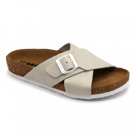 Încălțăminte Damă - Papuci Leon 4053 alb ivory - dama