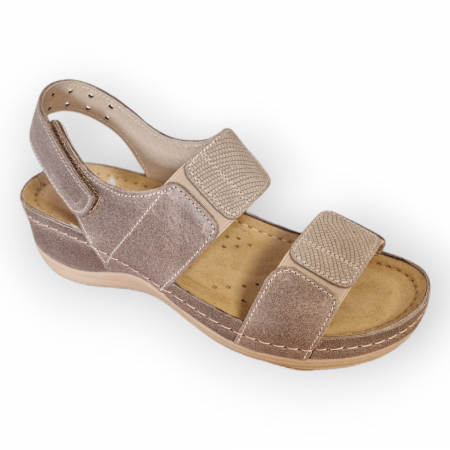 Încălțăminte Damă - Sandale Leon 945 gri maroniu - dama