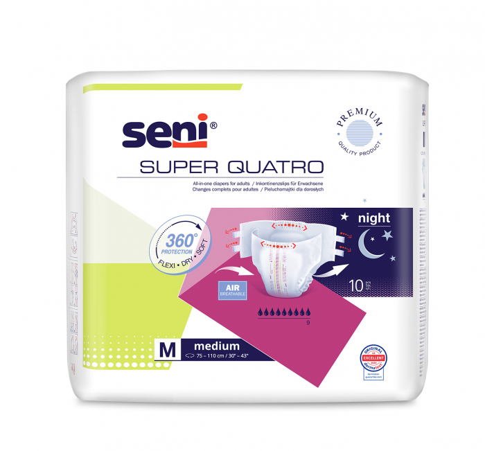 Scutece pentru adulti Super Seni Quatro 10 buc [1]