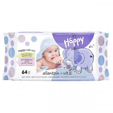 Servetele umede Happy Allatoinvit-E 64 buc