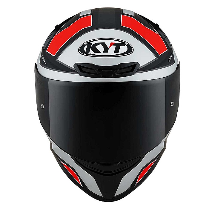 Casca moto KYT TT-Course Electron Matt Grey-Red [3]