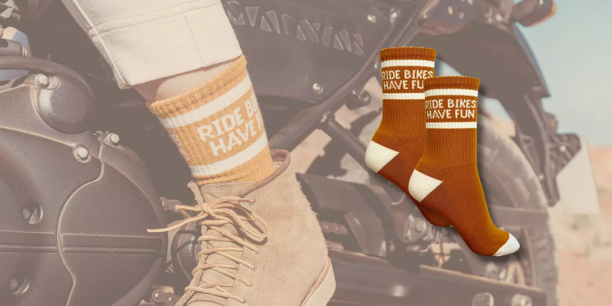 Șosete Moto "Ride Bikes Have Fun" | Accesorii Femei | Wildust [3]