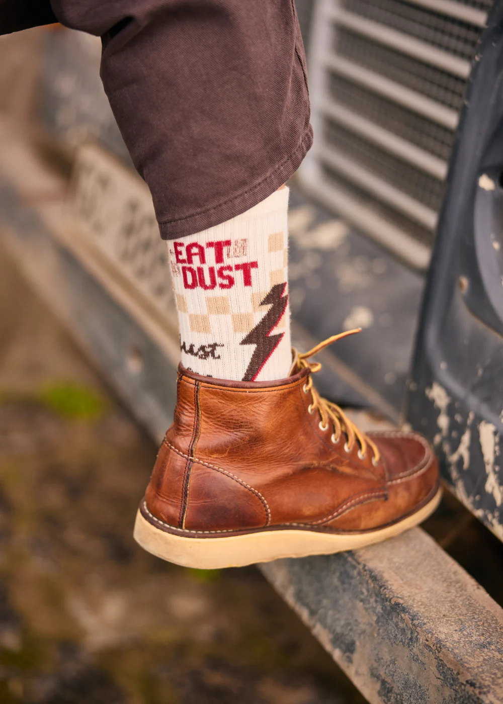 Șosete Moto Wildust Burn Tracks – Stil Off-Road Vintage & Dirt Track [2]