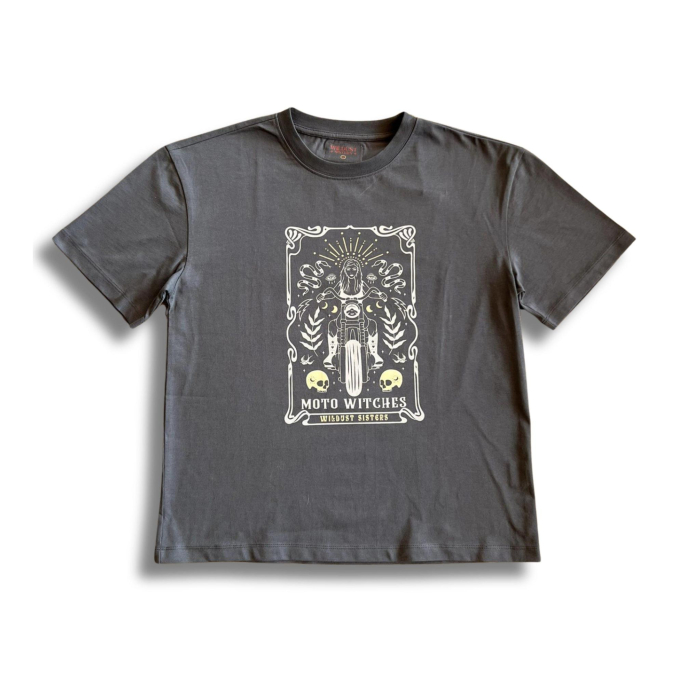 Tricou WILDUST SISTERS Moto Witches - Bumbac Negru & Vibe '70s [4]