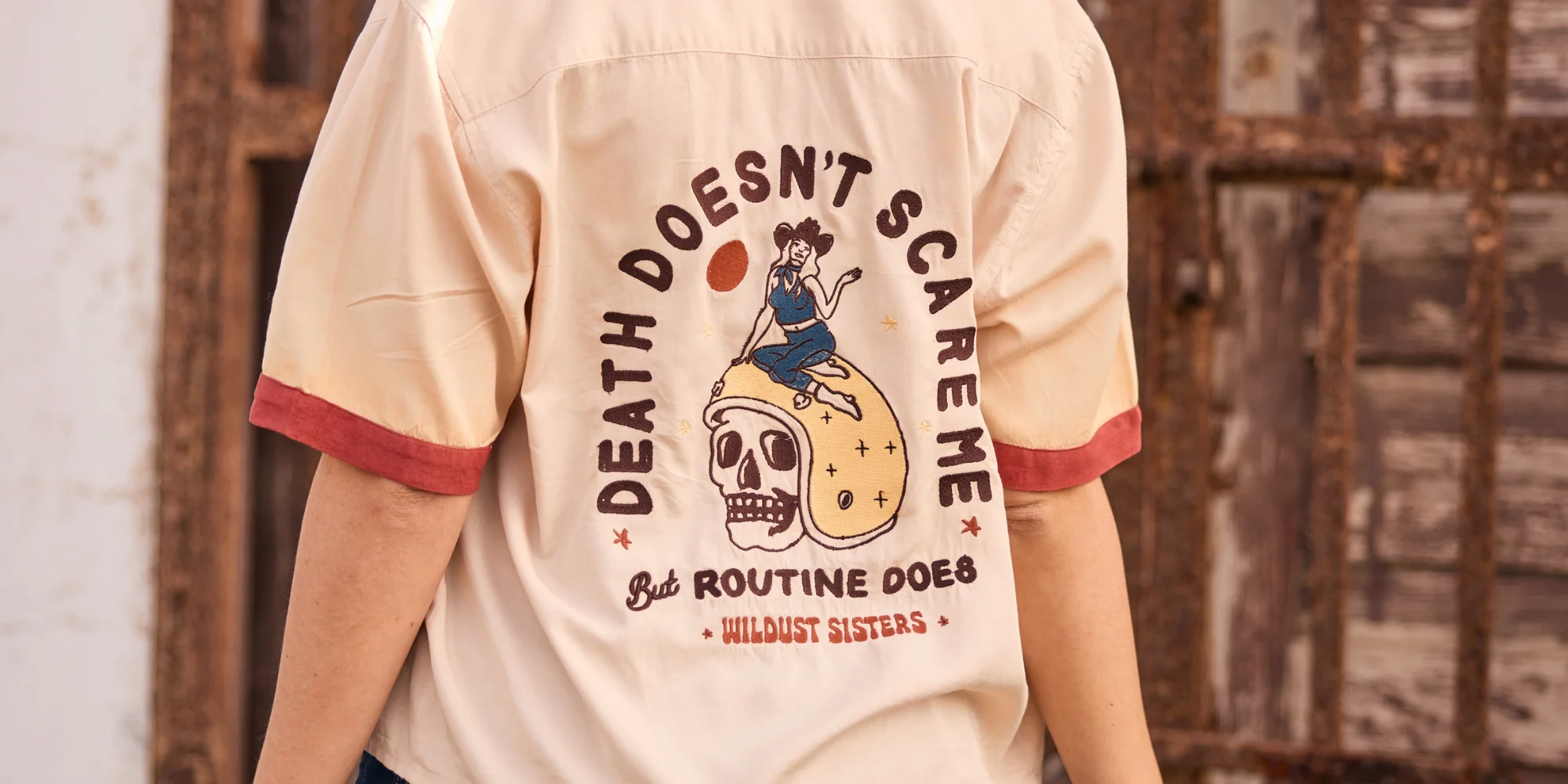 Cămașă Damă Wildust Scary Routine – Stil Workwear Retro Ecru [1]