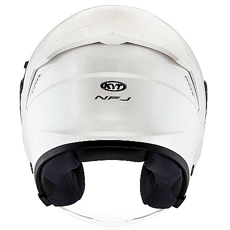 Casca moto KYT NF-J Plain White [4]