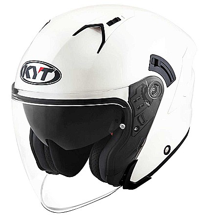 Casca moto KYT NF-J Plain White [1]