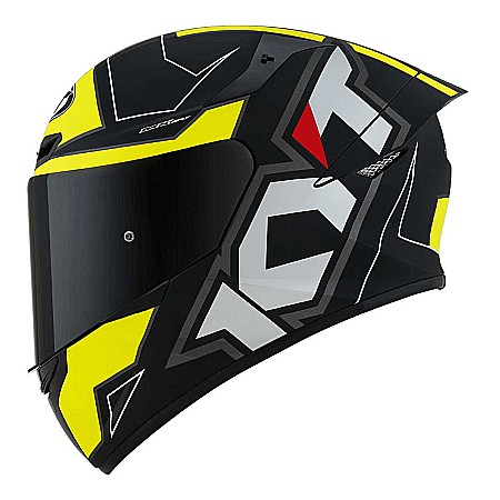 Casti FULL-FACE - Casca moto KYT TT-Course Electron Matt Black/Ylw