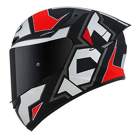 Casti - Casca moto KYT TT-Course Electron Matt Grey-Red