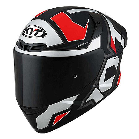 Casca moto KYT TT-Course Electron Matt Grey-Red [1]