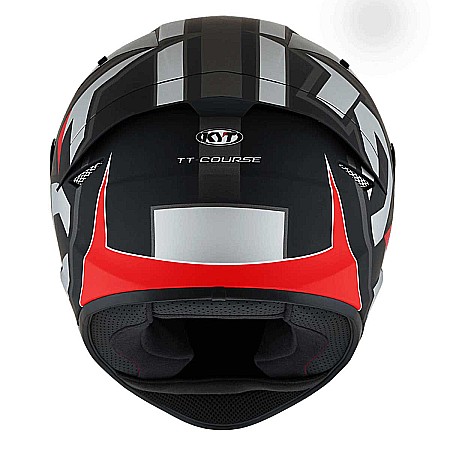 Casca moto KYT TT-Course Electron Matt Grey-Red [4]