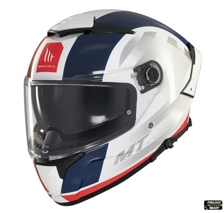 MT Helmets - Casca MT Thunder 4 SV Treads C7 Alb/Rosu/Albastru Lucios/ E06