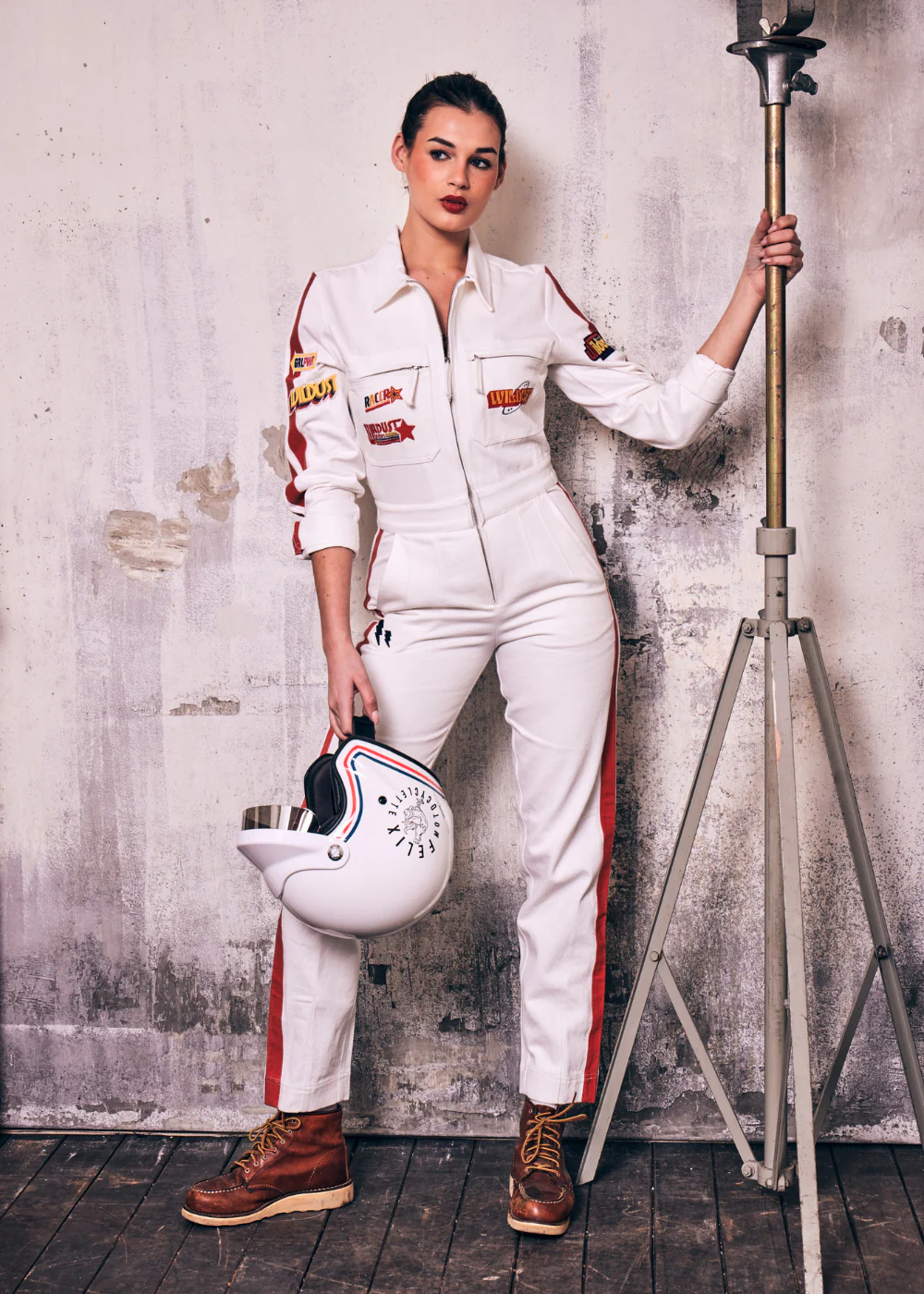 GIRL POWER - Salopetă Moto Dama Mechanic World – Stil Paddock & Vintage Racing