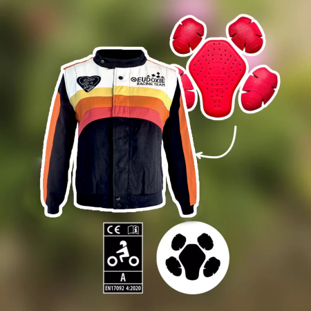 Geaca moto de dama Eudoxie Sunrise [1]