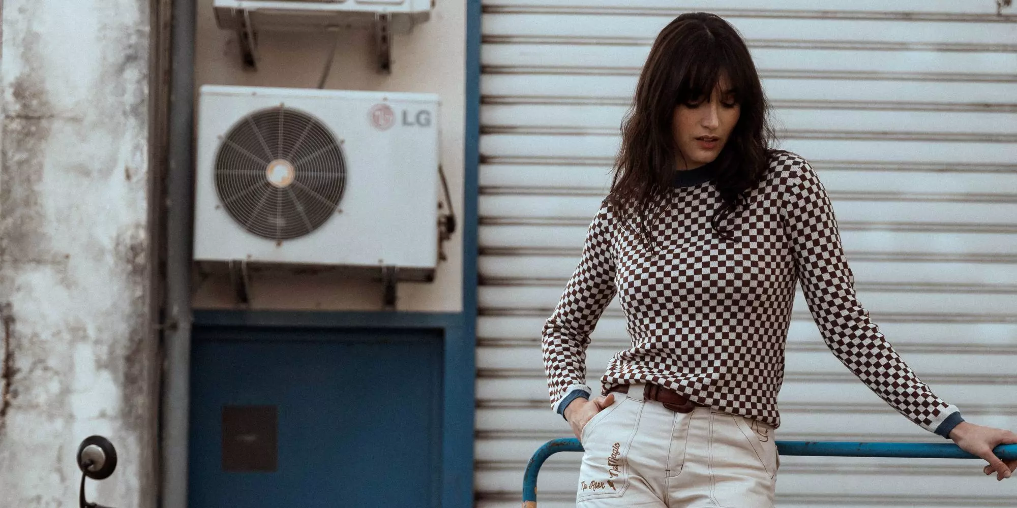 Pulover Tricotat Retro WILDUST SISTERS - Model Carouri Maro/Albastru [4]