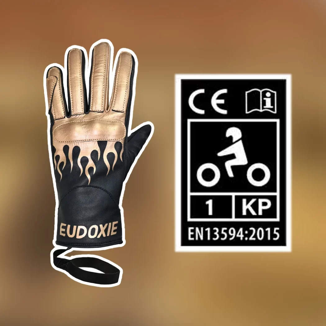 Manusi moto de piele Eudoxie pentru femei [6]