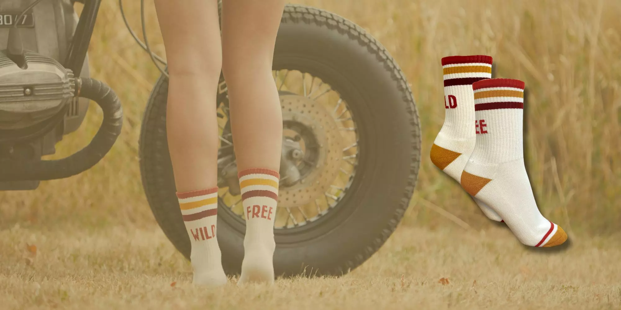 Șosete Moto WILD & FREE | Stil '70s | Wildust [3]