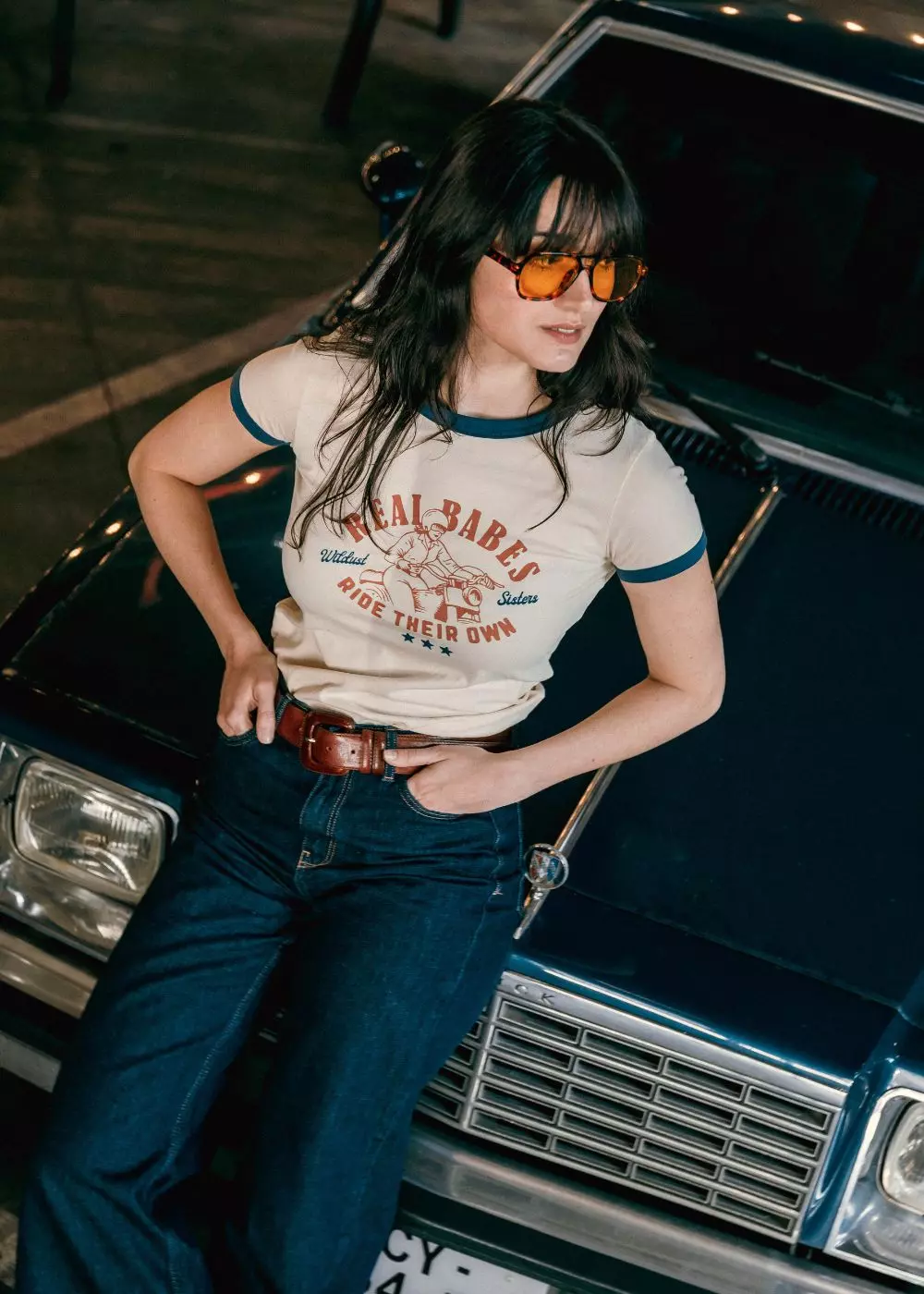 Tricou Ringer WILDUST SISTERS "REAL BABES RIDE THEIR OWN" [1]