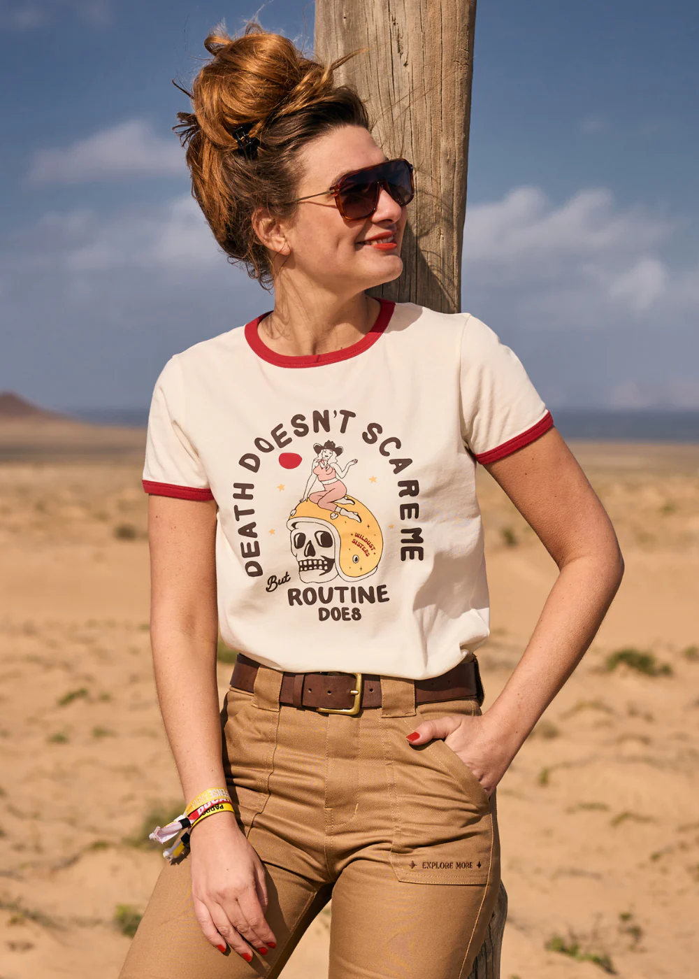 Tricou Moto Dama Wildust – Scary Routine – Stil Retro Ringer & Western [1]