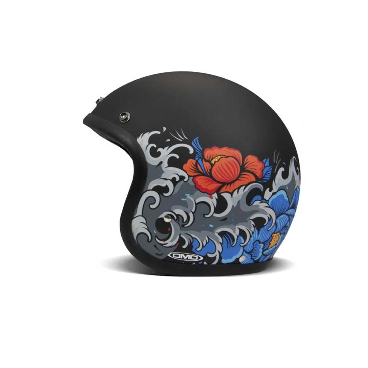 DMD Jet Vintage Casco Aperto, Colore Caffè Opaco, In Fibra Di Vetro, Omologato ECE 22.05